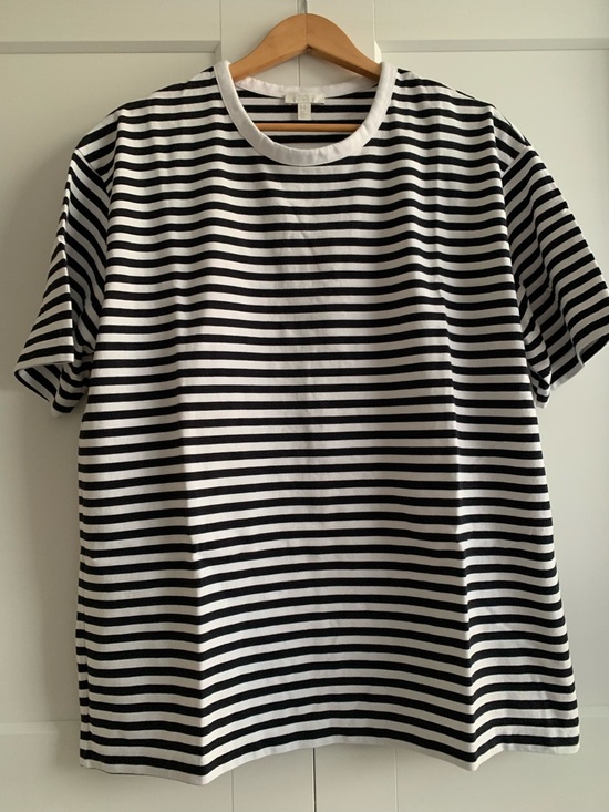 COS Other - COS 100% cotton Black & White Striped relaxed fit Men’s T-Shirt size XL